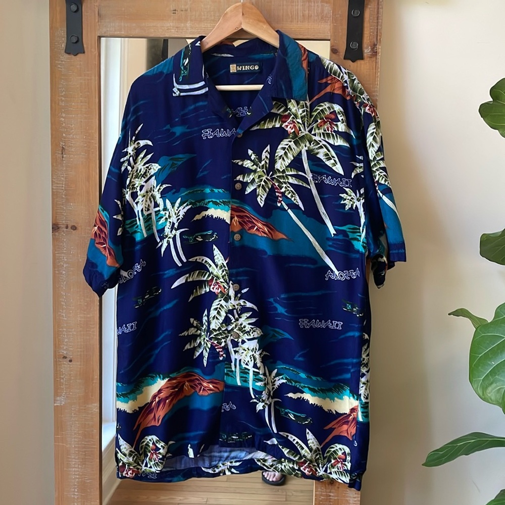 Wingo Vintage 90’s Hawaiian Print Shirt Size L